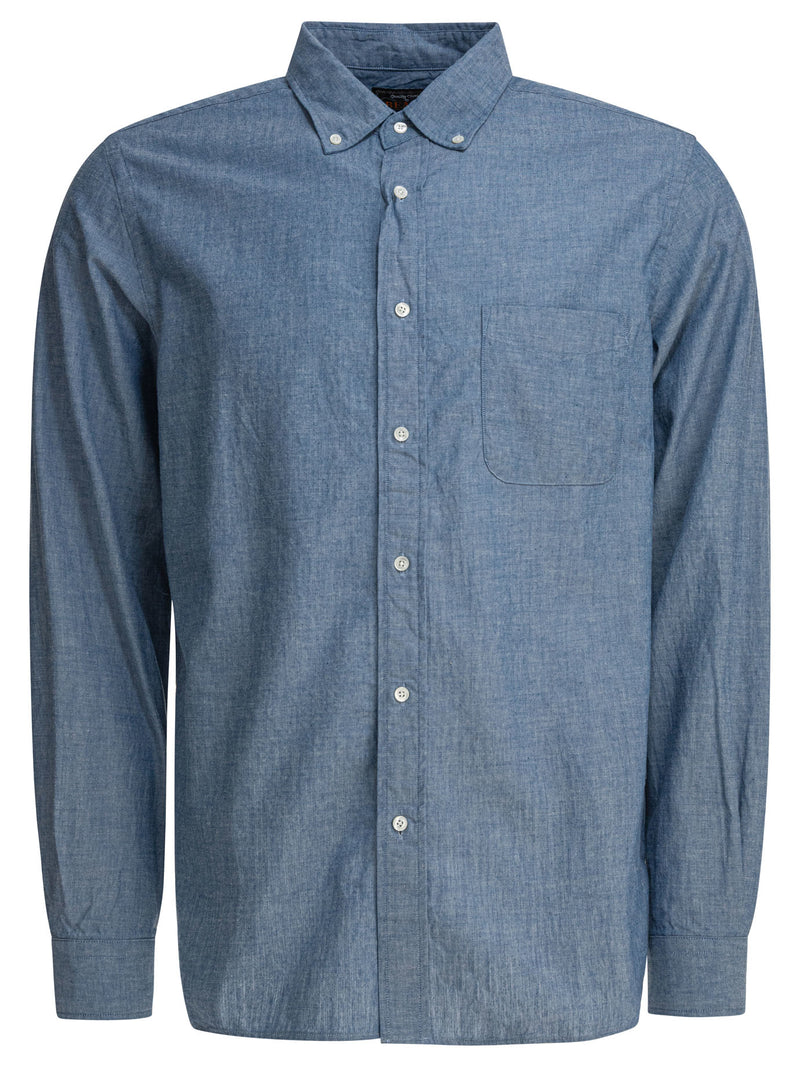 Beams Plus Beams Plus Button-Down Collar Shirt Light Blue - World Class Fashion