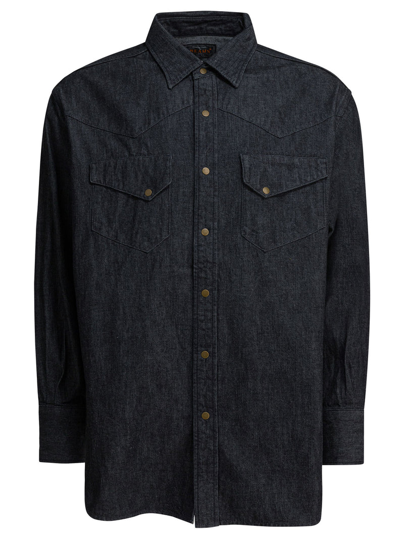Beams Plus Beams Plus Western Double Dye Shirt Blue - World Class Fashion