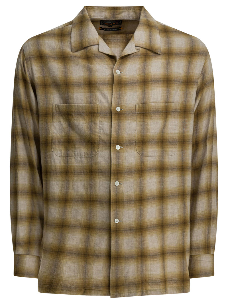 Beams Plus Beams Plus Men's Cotton Wool Shirt Brown - World Class Fashion