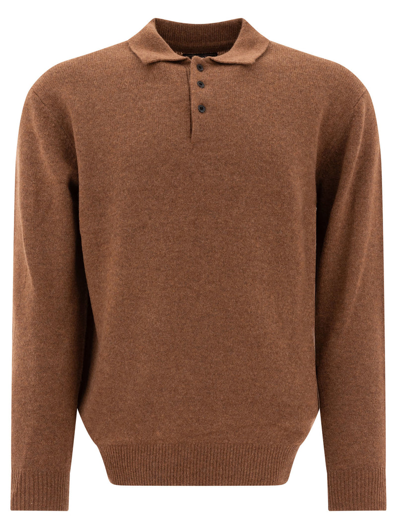 Beams Plus Beams Plus Jersey de Polo de Lana para Hombre Marrón - World Class Fashion