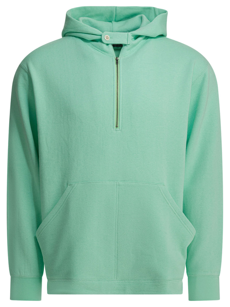 Beams Plus Sudadera de algodón verde para hombre Beams Plus - World Class Fashion