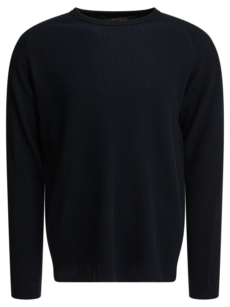 Beams Plus Beams Plus Camiseta Térmica de Cuello Redondo Negra - World Class Fashion