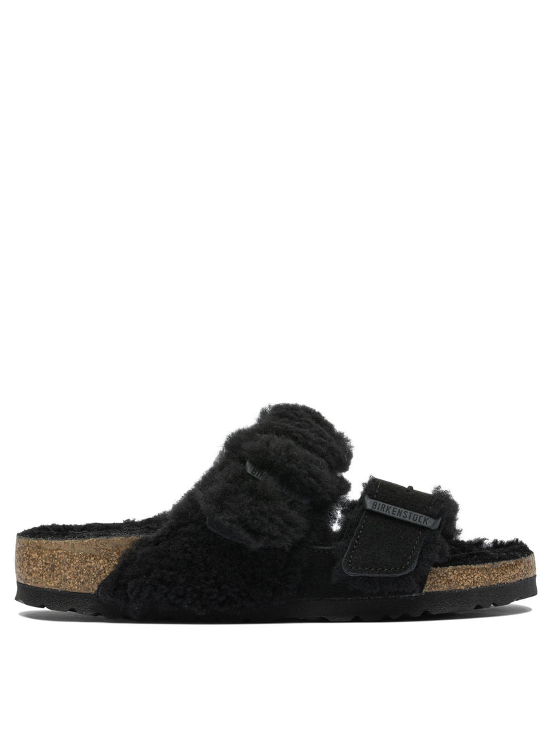 Birkenstock Birkenstock Arizona Shearling Sandals Black Women - World Class Fashion