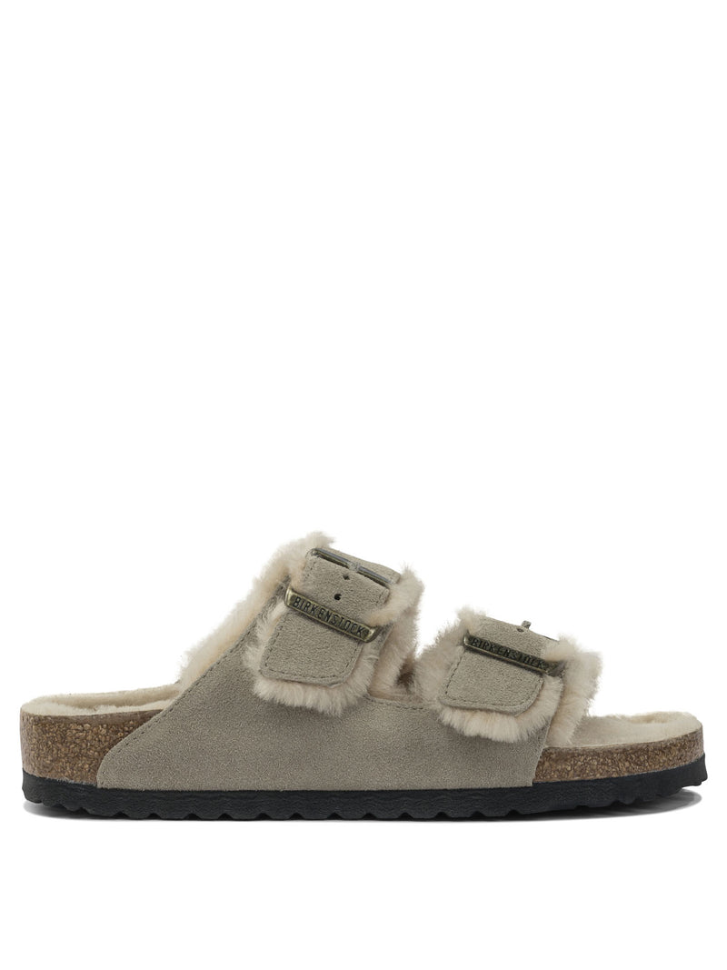 Birkenstock Birkenstock Arizona Shearling Sandals Grey Women - World Class Fashion