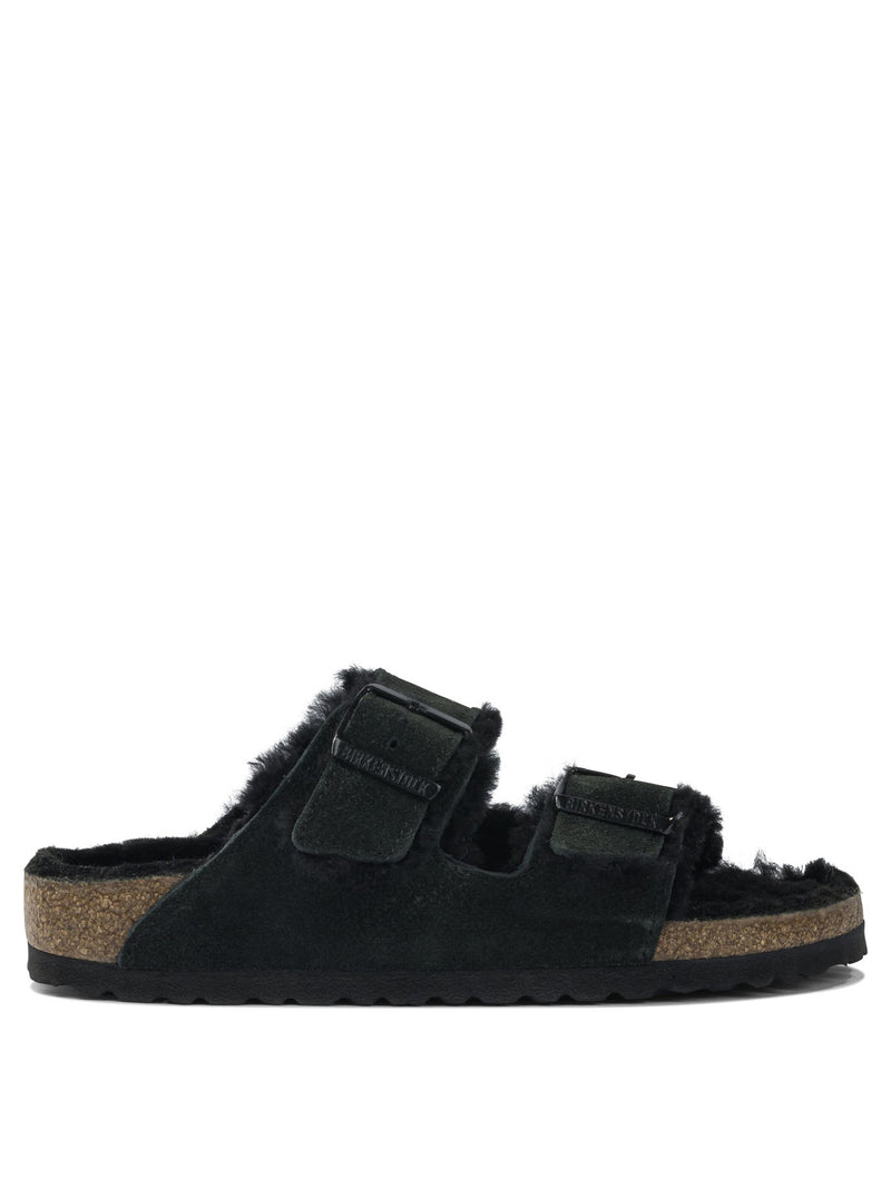Birkenstock Birkenstock Arizona Shearling Sandals Black Women - World Class Fashion
