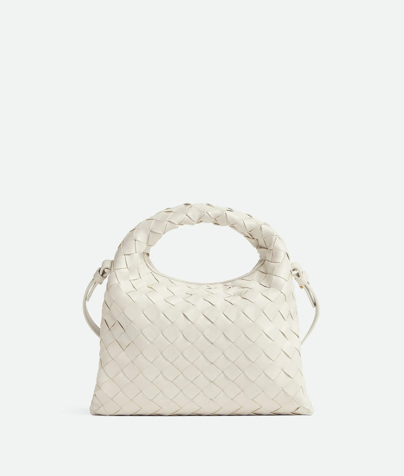 Bottega Veneta Bottega Veneta Mini Hop Handbag White - World Class Fashion