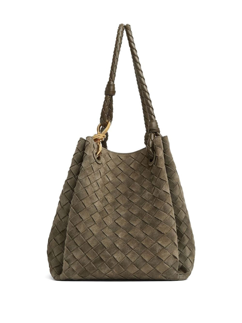 Bottega Veneta Bottega Veneta Parachute Medium Shoulder Bag Brown - World Class Fashion