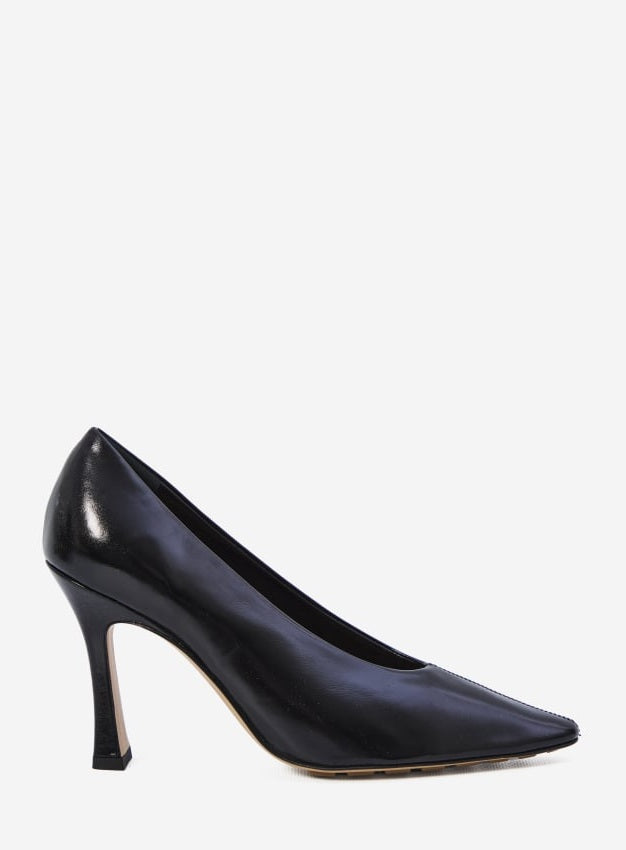 Bottega Veneta Bottega Veneta Sofia Leather Pumps Black - World Class Fashion