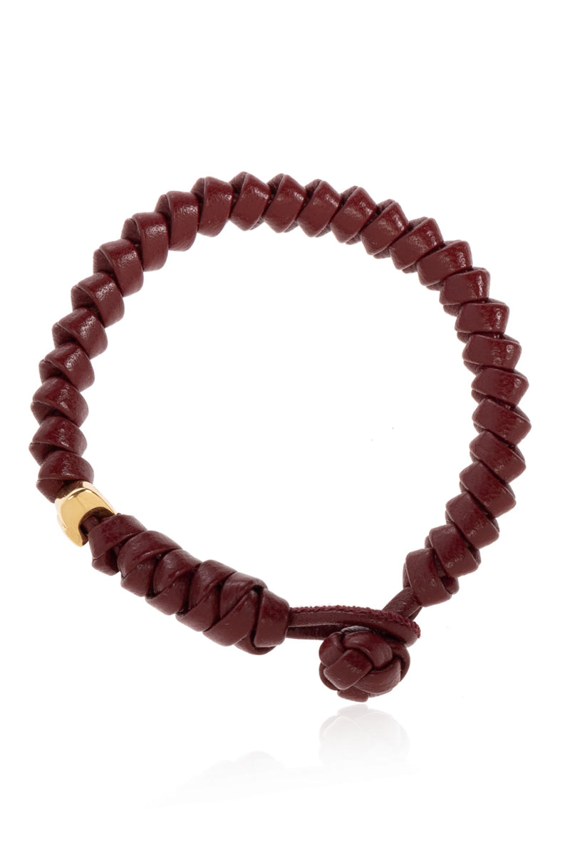 Bottega Veneta Bottega Veneta Intrecciato Bracelet Bordeaux - World Class Fashion