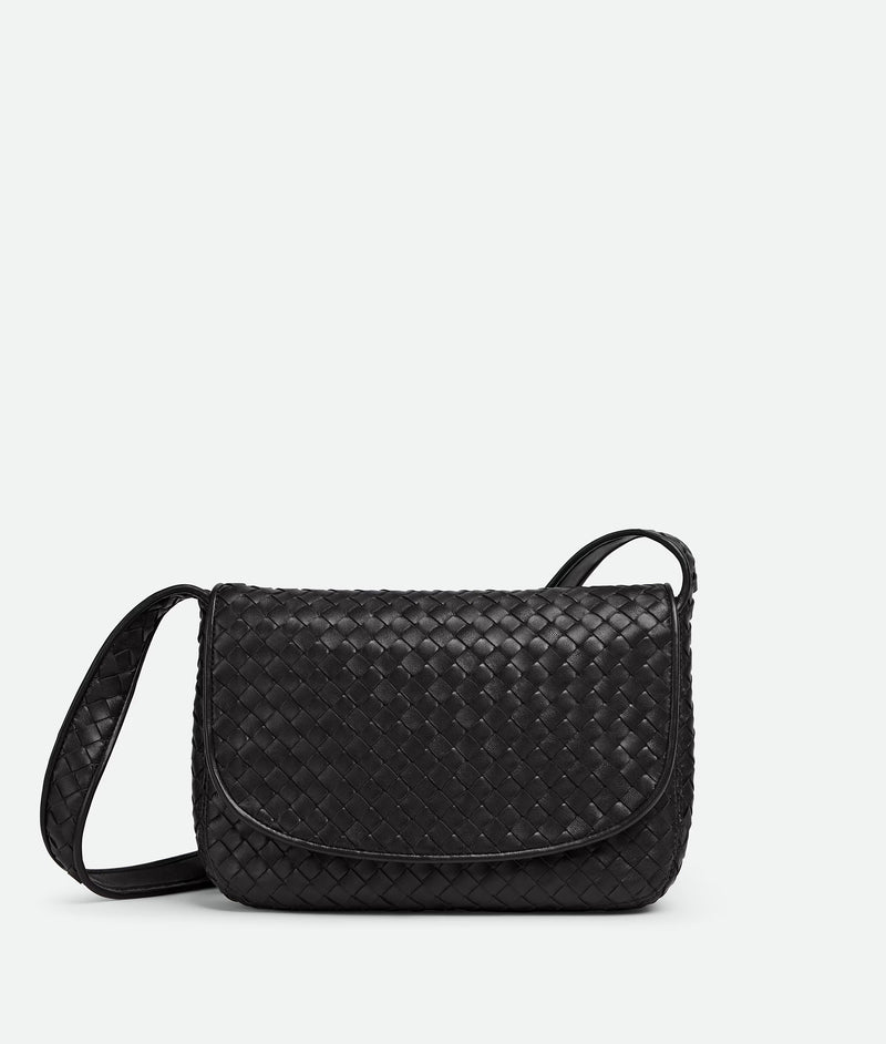 Bottega Veneta Bolso Bandolera para Hombre Bottega Veneta de Piel de Cordero Negra - World Class Fashion
