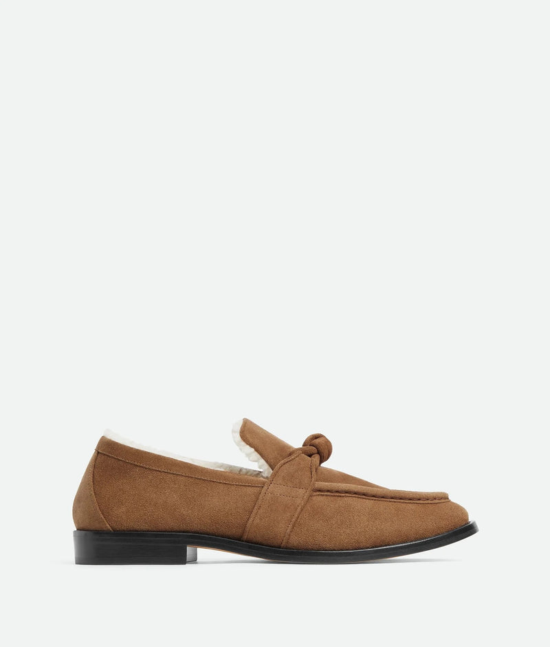 Bottega Veneta Bottega Veneta Astaire Suede Leather Loafers Brown - World Class Fashion
