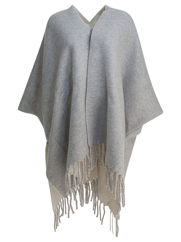 Brunello Cucinelli Reversible Wool And Cashmere Cape