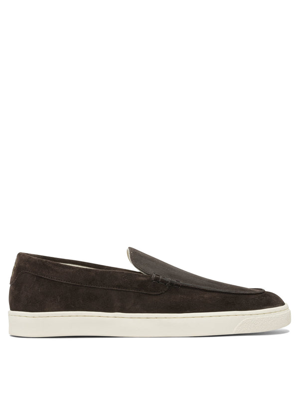 Brunello Cucinelli Chevron-effect Suede Loafers