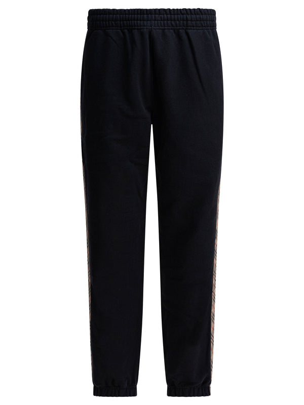 Burberry Trousers With Check Trim
