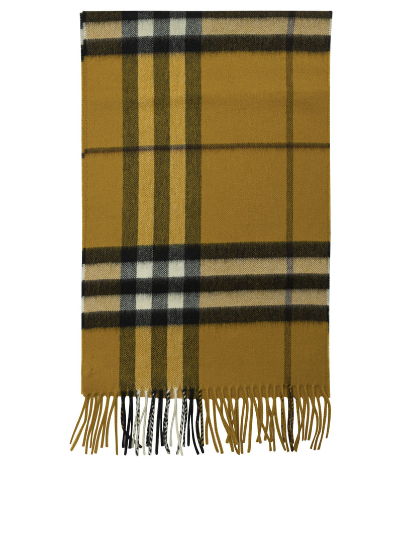 Burberry Burberry Check Cashmere Scarf Yellow Men - World Class Fashion