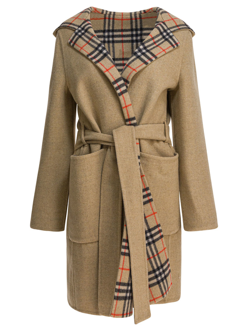 Burberry Burberry Reversible Wool Coat Beige - World Class Fashion