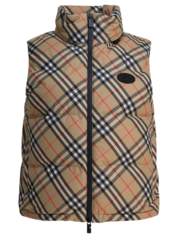 Burberry "check" Sleeveless Down Jacket