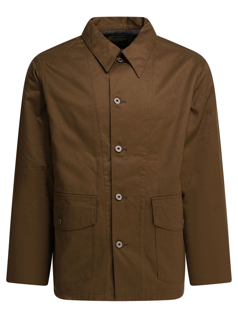 Buzz Rickson'S Buzz Rickson'S Aviation Associates Overshirt Jacket Brown - World Class Fashion