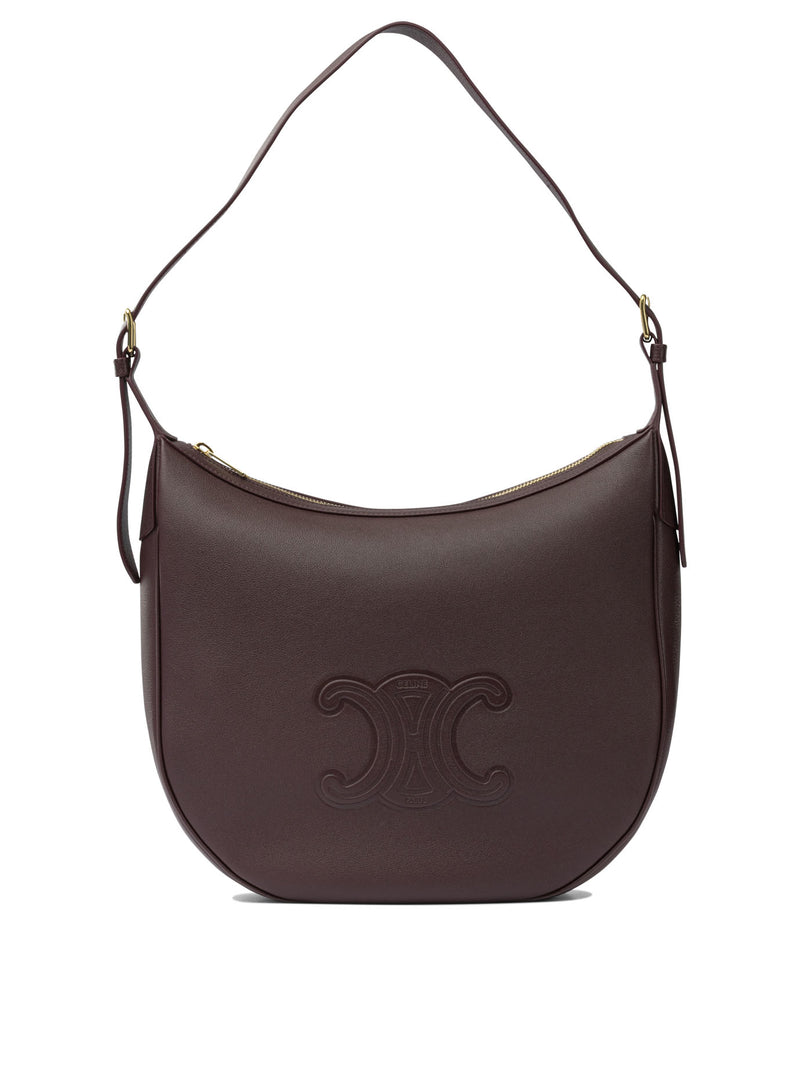 Celine Celine Bordeaux Calf Leather Shoulder Bag - World Class Fashion