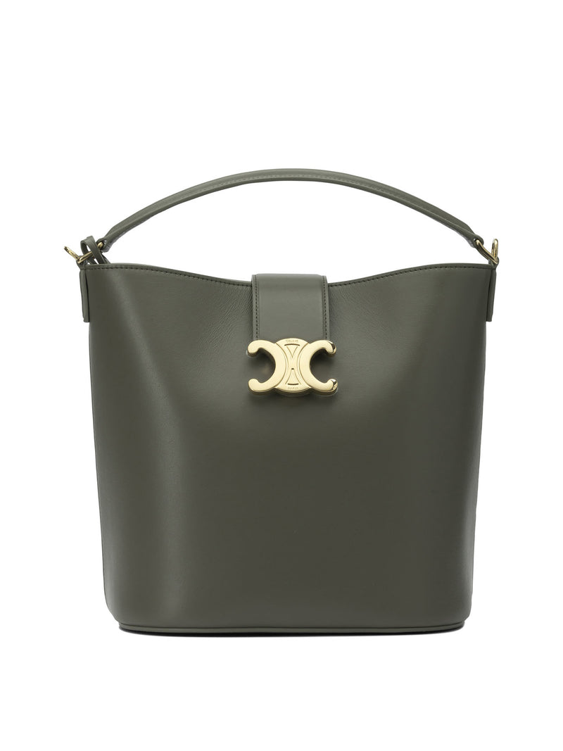 Celine Celine Leather Shoulder Bag Green Women - World Class Fashion