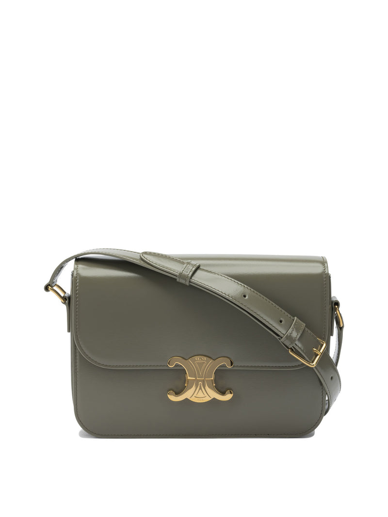 Celine Celine Green Leather Crossbody Bag Women - World Class Fashion