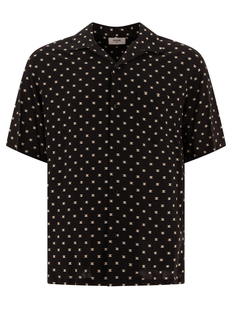 Celine Celine Men Black Viscose Shirt - World Class Fashion