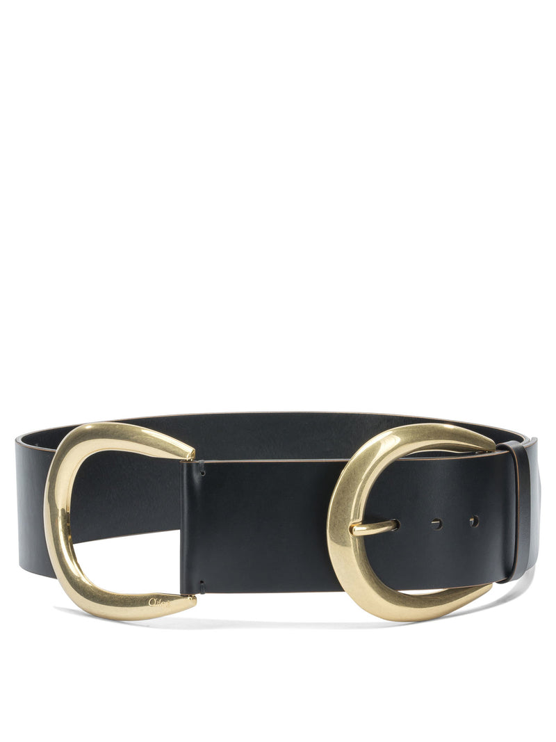 Chloe Chloe Anita Leather Belt Black - World Class Fashion
