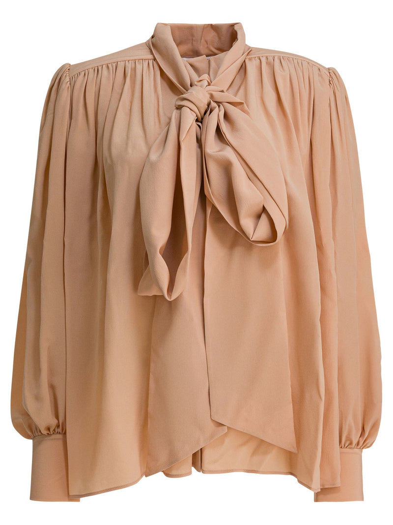 Chloe Chloé Silk Shirt Beige Women - World Class Fashion
