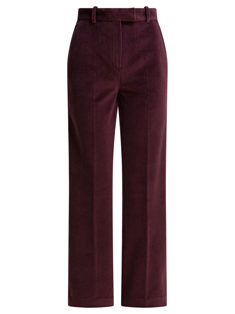 Circolo 1901 Pantalones de mujer de mezcla de algodón burdeos Circolo 1901 - World Class Fashion