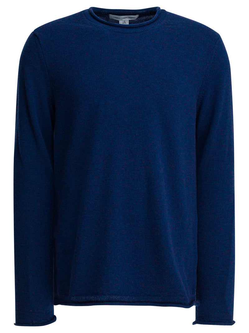 Comme Des Garçons Shirt Comme Des Garçons Shirt Suéter de Lana Cuello Redondo Azul - World Class Fashion
