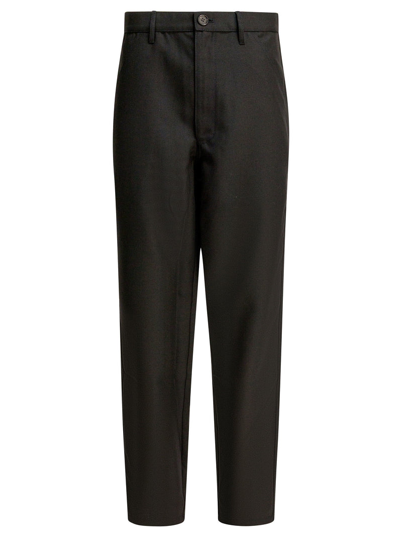 Comme Des Garçons Shirt Comme Des Garçons Shirt Wool Blend Pants Black Men - World Class Fashion