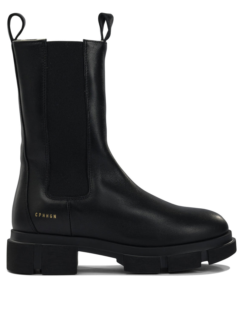 Copenhagen Copenhagen Leather Pull-On Ankle Boots Black - World Class Fashion
