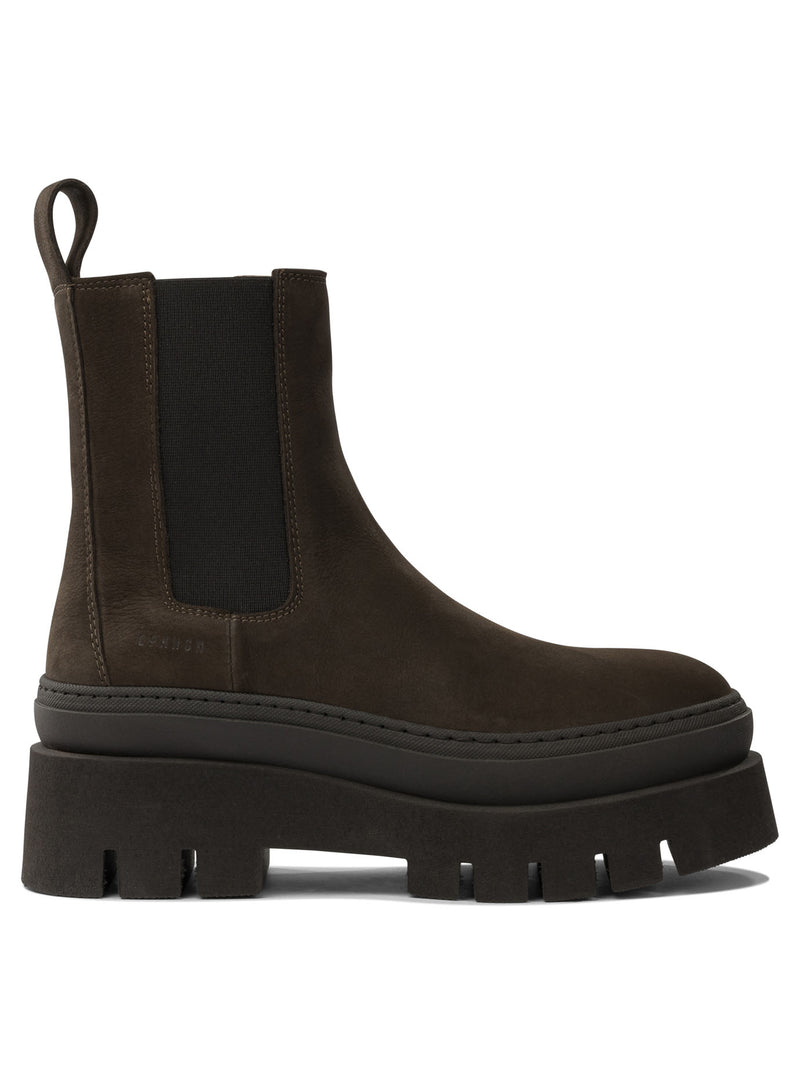 Copenhagen Copenhagen Leather Pull-On Ankle Boots Brown - World Class Fashion
