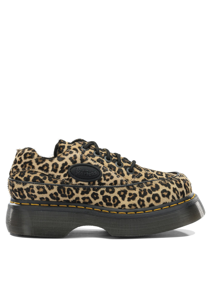 Dr. Martens Dr. Martens Light Tan Mini Leopard Spot Lace-Up Shoes Beige - World Class Fashion