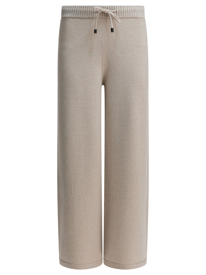 Drumohr Drumohr Pantalones de Cachemira Beige Mujer - World Class Fashion