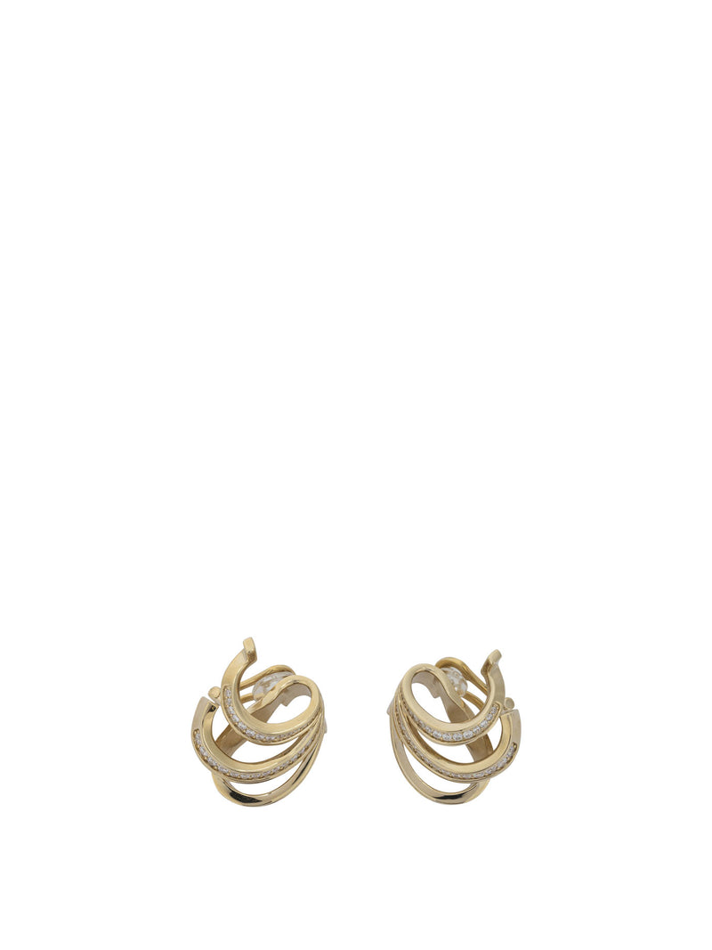Ferragamo Ferragamo Triplo Gancini Earrings Gold Women - World Class Fashion