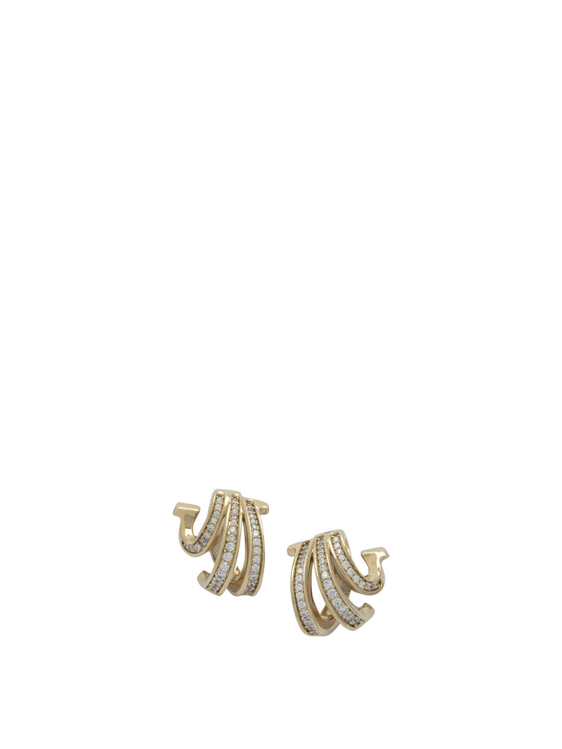 Ferragamo Ferragamo Triplo Gancini Earrings Gold Women - World Class Fashion