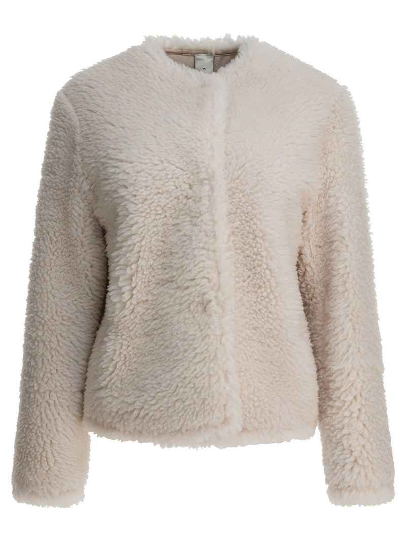 Furling By Giani Chaqueta de piel de becerro beige Giani Bianca Furling para mujer - World Class Fashion