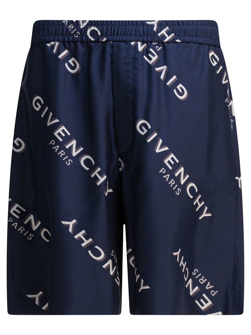 Givenchy Givenchy Shadow Silk Shorts Azul para Hombre - World Class Fashion