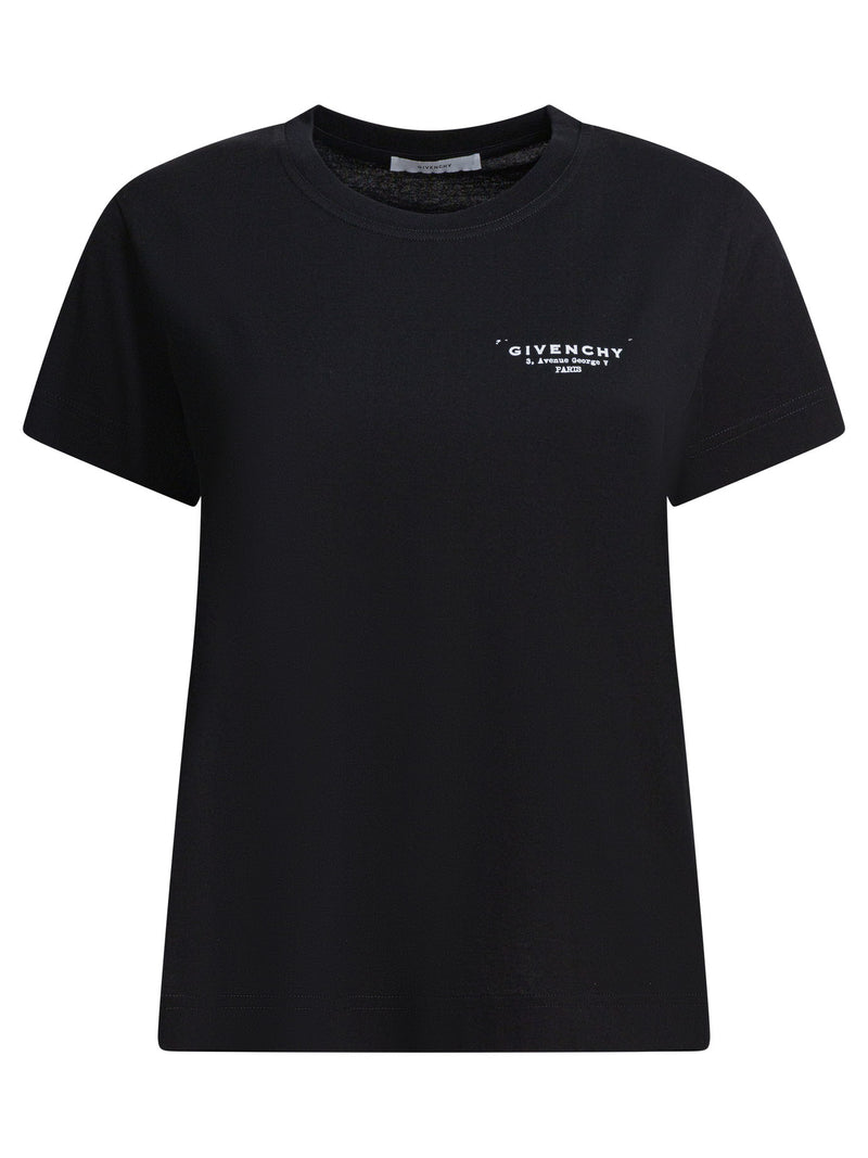 Givenchy Givenchy T-Shirt with Givenchy Print Black - World Class Fashion