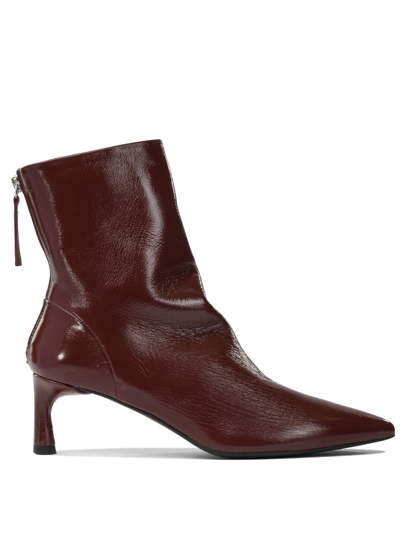 Halmanera Botas de mujer Halmanera GIL26 de piel de becerro burdeos - World Class Fashion