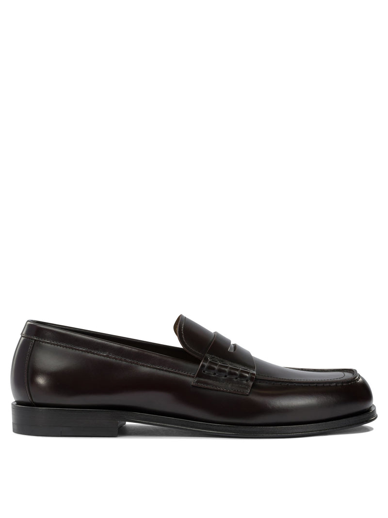 Henderson Baracco Mocasines de piel Henderson Baracco VITO161CORRIDA Burdeos - World Class Fashion
