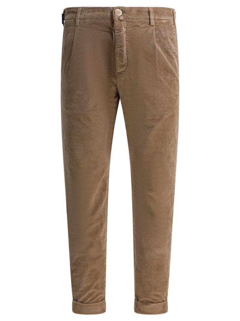 Jacob Cohen Jacob Cohën Brown Cotton Blend Men Trousers - World Class Fashion