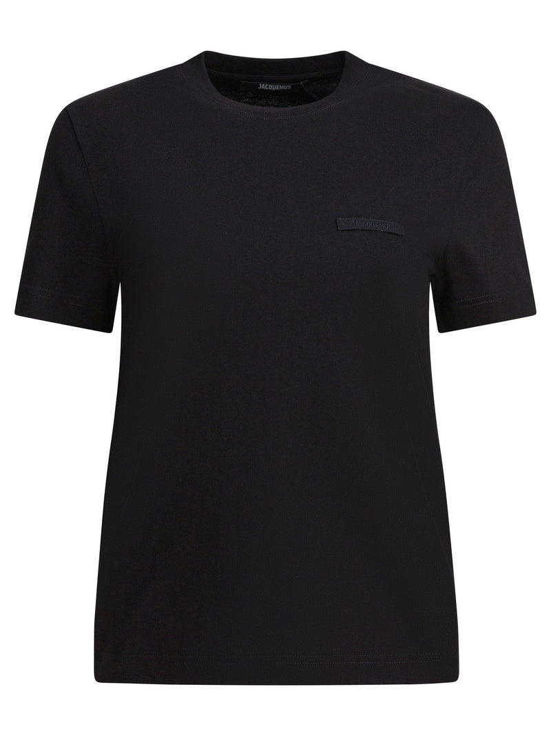 Jacquemus Jacquemus Gros Grain Short-Sleeved T-Shirt Black - World Class Fashion