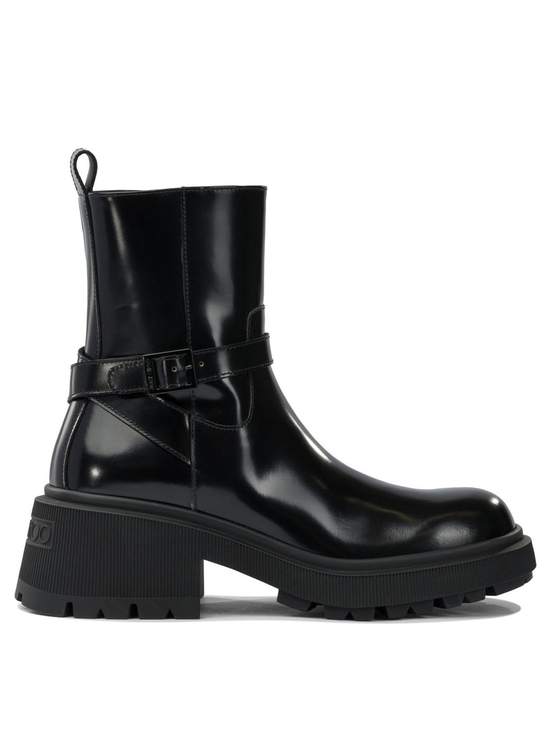 Jimmy Choo Botines Planos Jimmy Choo Conny Negros de Mujer - World Class Fashion