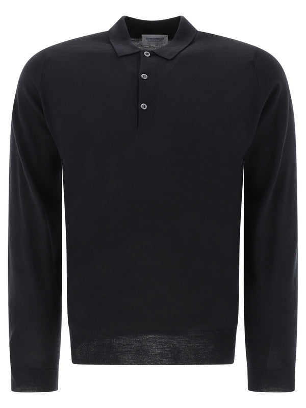 John Smedley "belper" Merino Wool Polo Shirt