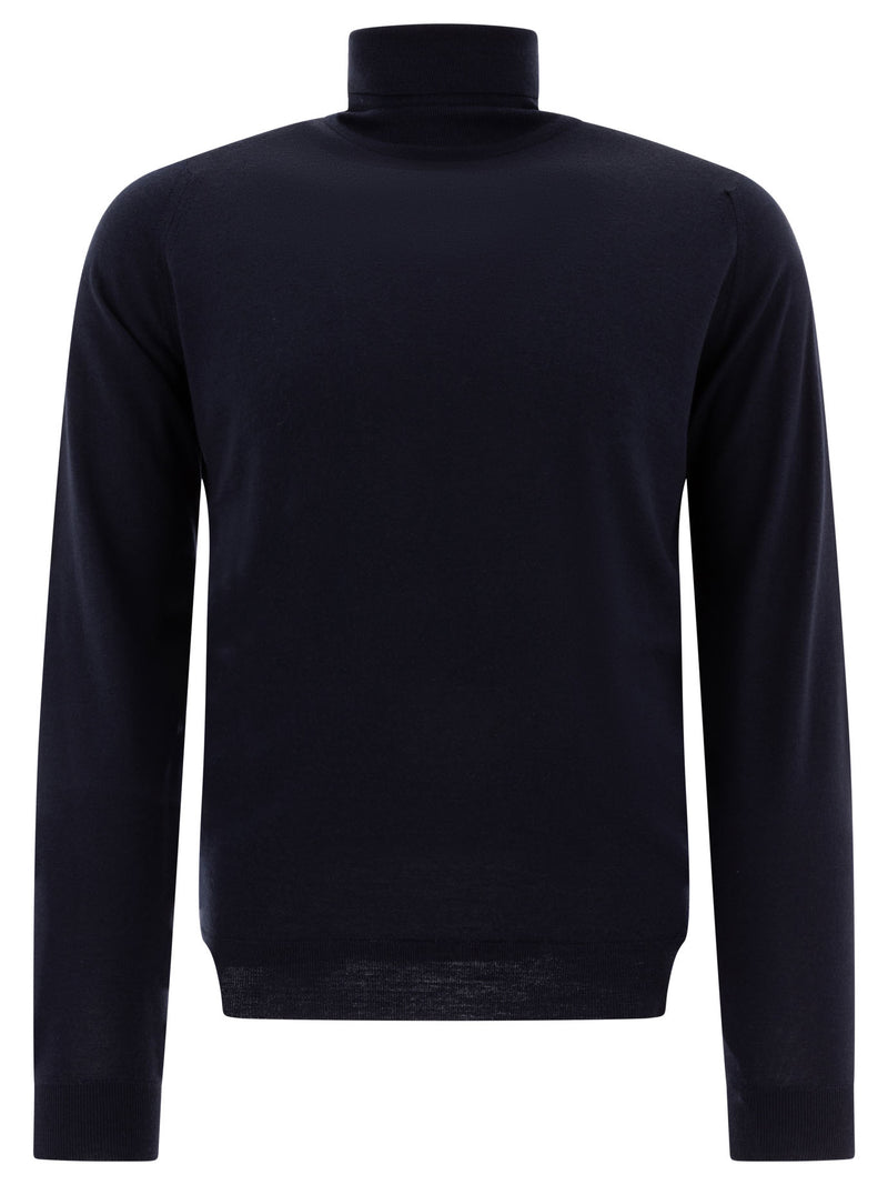 John Smedley Jersey de cuello vuelto de lana merina Cherwell de John Smedley, color azul - World Class Fashion