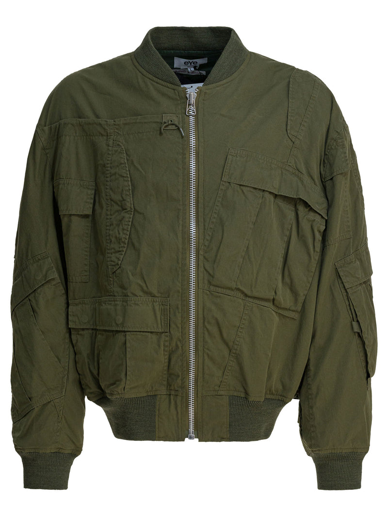Junya Watanabe Man Junya Watanabe Man Cotton Nylon Bomber Jacket Green - World Class Fashion