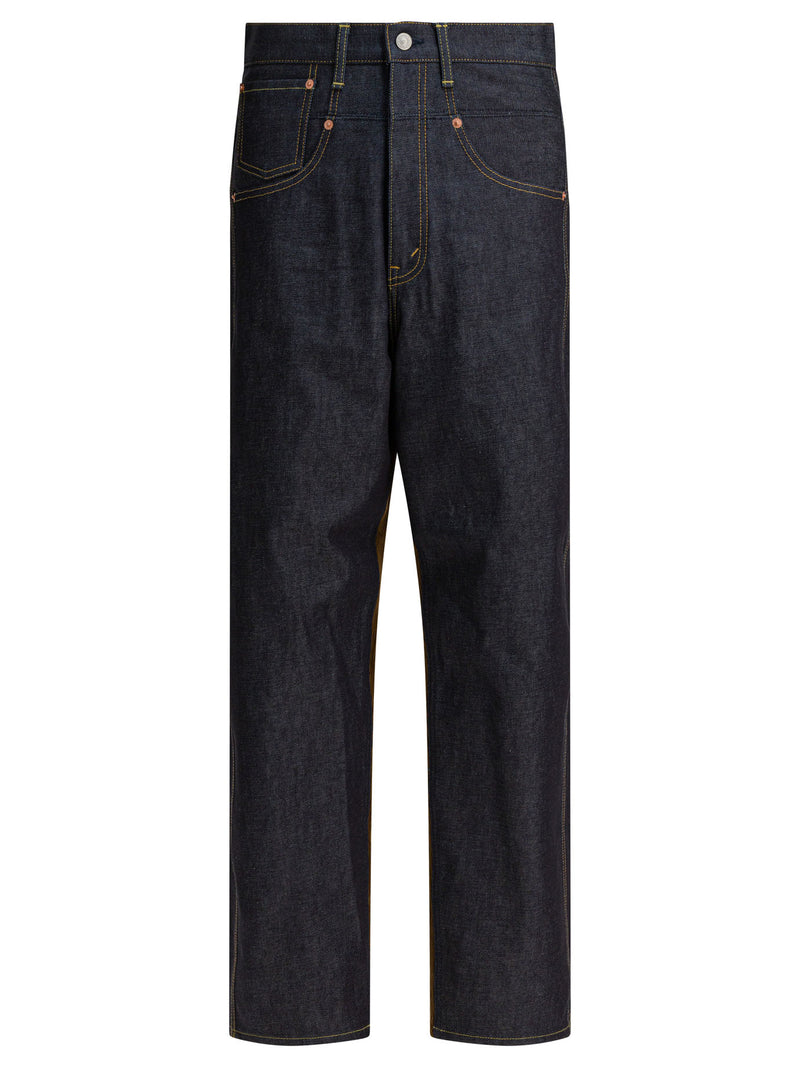 Junya Watanabe Man Junya Watanabe Man Indigo X Brown Jeans Azul - World Class Fashion