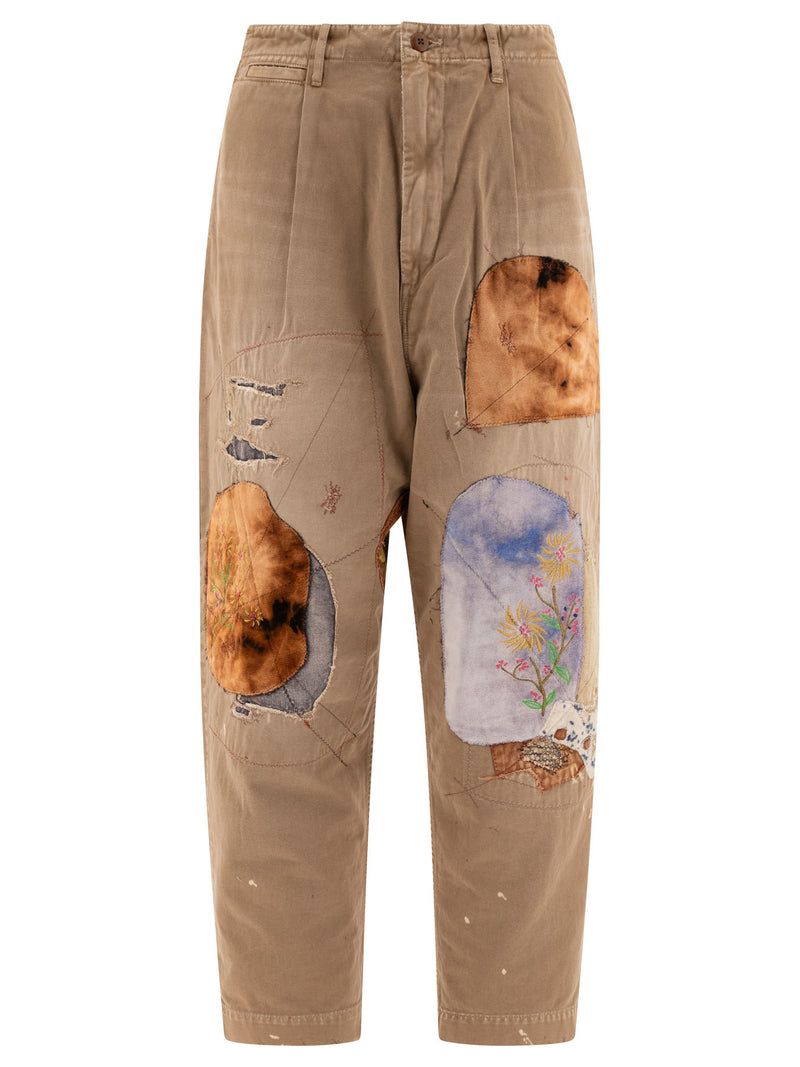 Kapital Kapital Katsuragi Gypsy Patch Remake Pants Beige - World Class Fashion